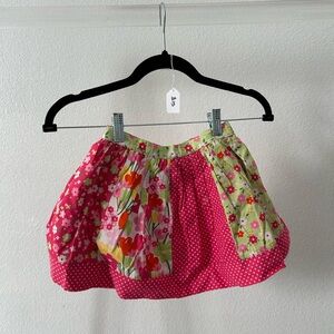 Gymboree Pink and Green Floral Skirt